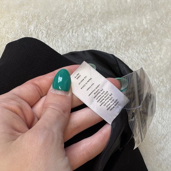 Talbots 8 Petite Black White Houndstooth Button Down Blazer Wool NWT Executive - Picture 11 of 13